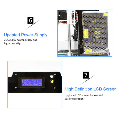 Anet A8 M DIY 3D Printer Kit - Dual Nozzles, Online & Offline Printing, 40-120mm/s Print Speed, High