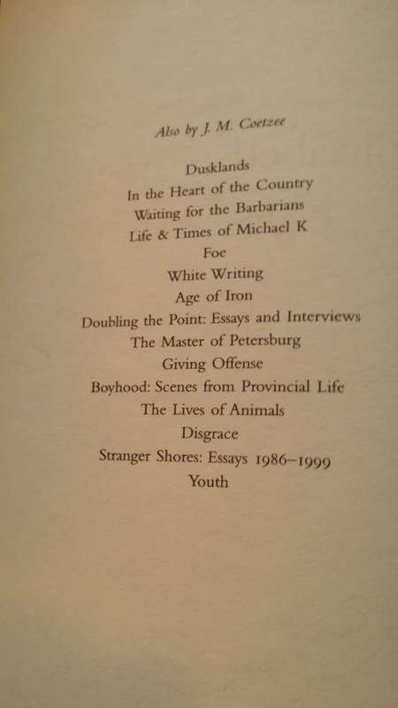 BOOKS - Elizabeth Castello - J M Coetze