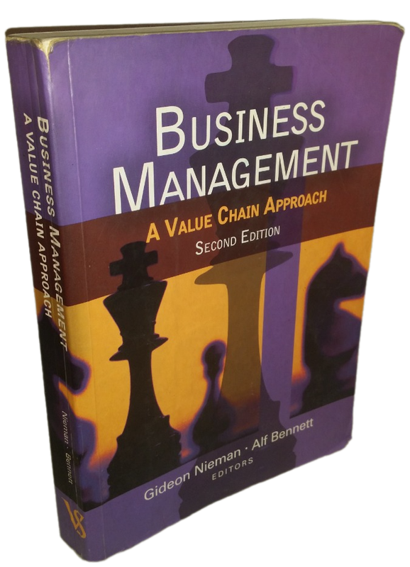 BOOKS SALE -  Business Management , A Value Chain Approach - Gideon Nieman . Alf Bennett