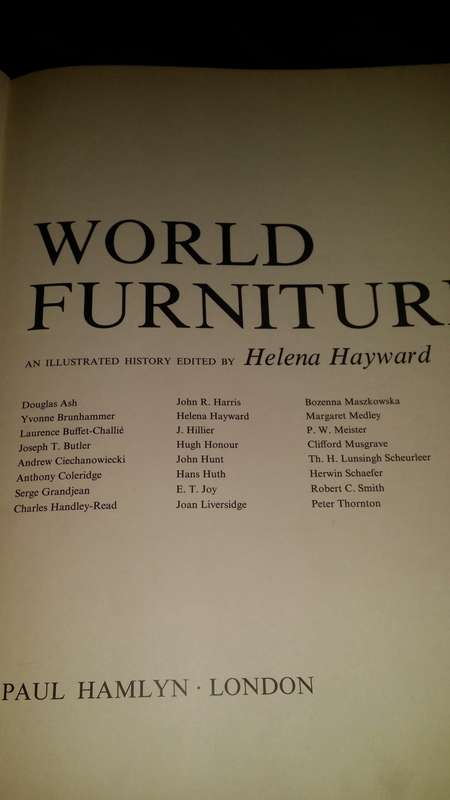 BOOKS  - World`s Furniture , a  Illustrated History
