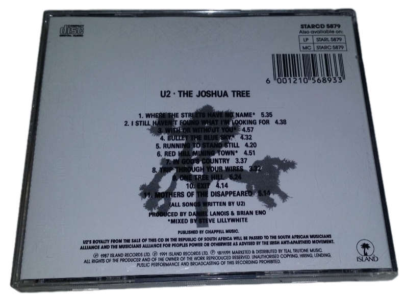CD  - U2 The Joshua Tree