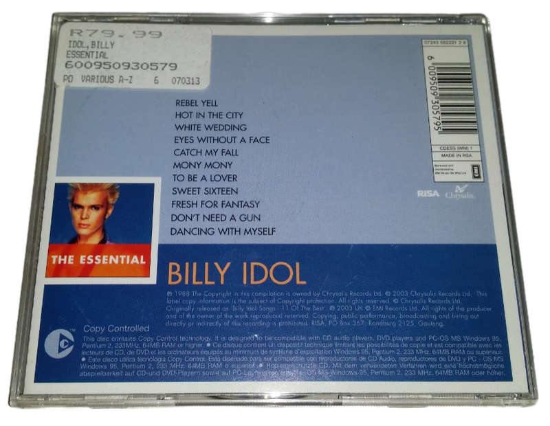 CD  -   Billy Idol - The Essential