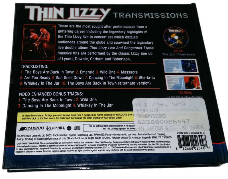 CD Music - Thin Lizzy - Collectors Limited Edition -  Transmissions  , Enhanced cd and book set