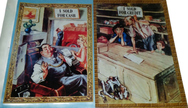 Vitage Poster, I sold for cash  - I sold for credit