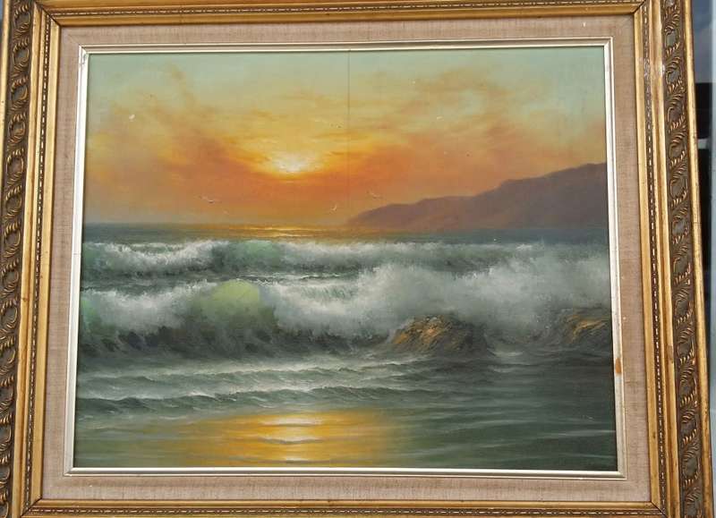 Art -   Seascape  Oil Painting 63 X 53 cm