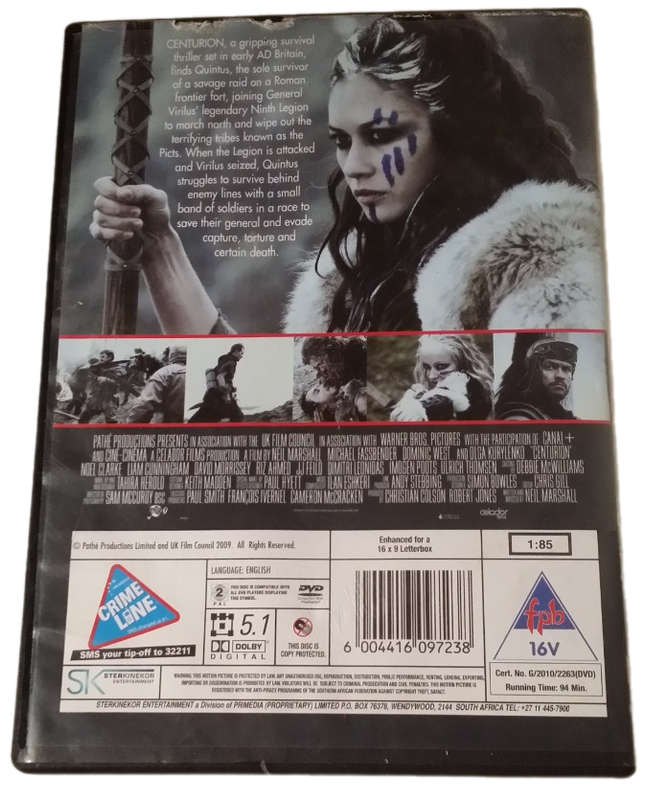 DVD movie  :  CENTURION - MICHAEL FASSBENDER