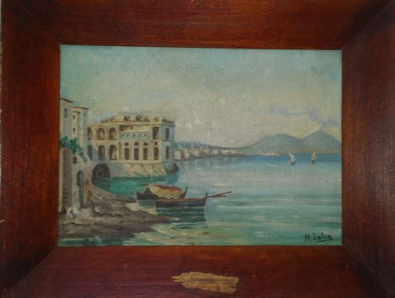 Art Painting - Vintage N Zolea Painting art size 34 x 24 cm with frame 46 cm x 36 cm