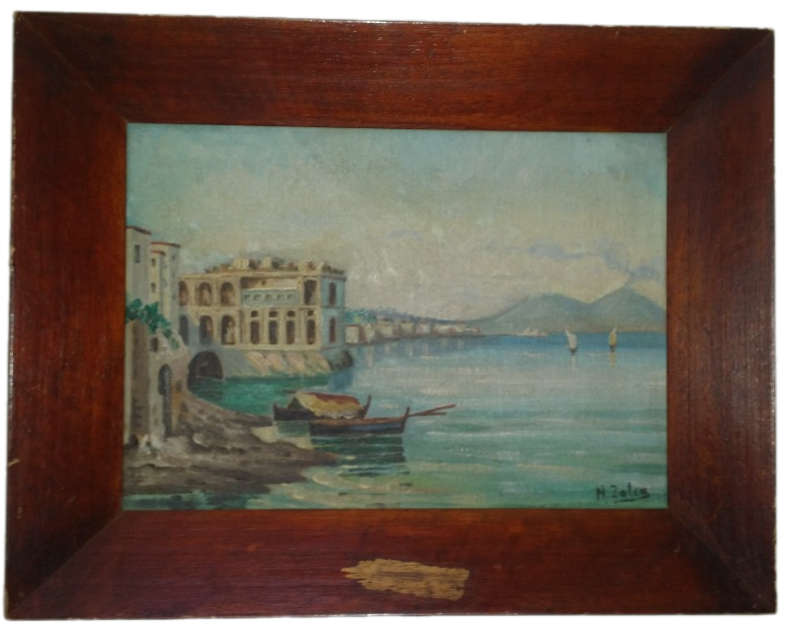 Art Painting - Vintage N Zolea Painting art size 34 x 24 cm with frame 46 cm x 36 cm