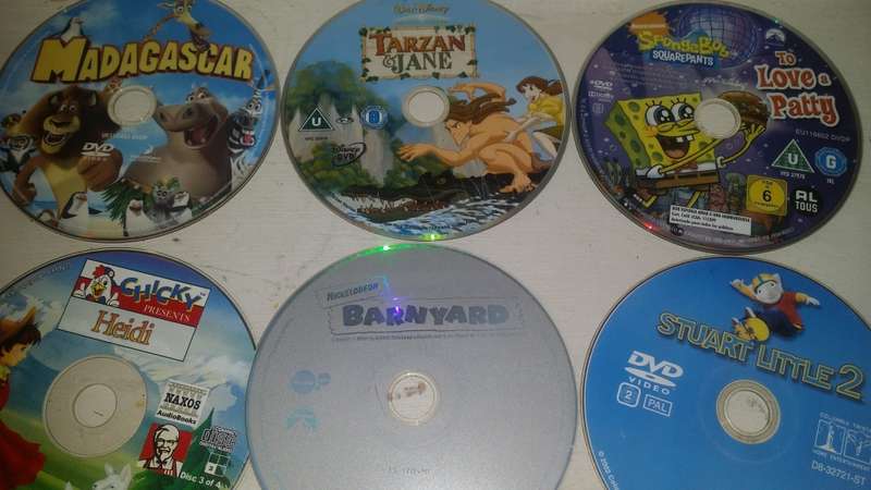 DVD movie  :  Nine Animation Movies - no cover cases