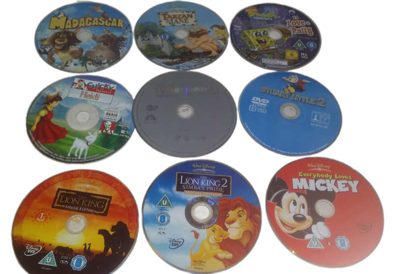 DVD movie  :  Nine Animation Movies - no cover cases