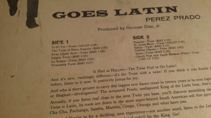 LP Vinyl Records - Twist goes Latin , Perez Prado