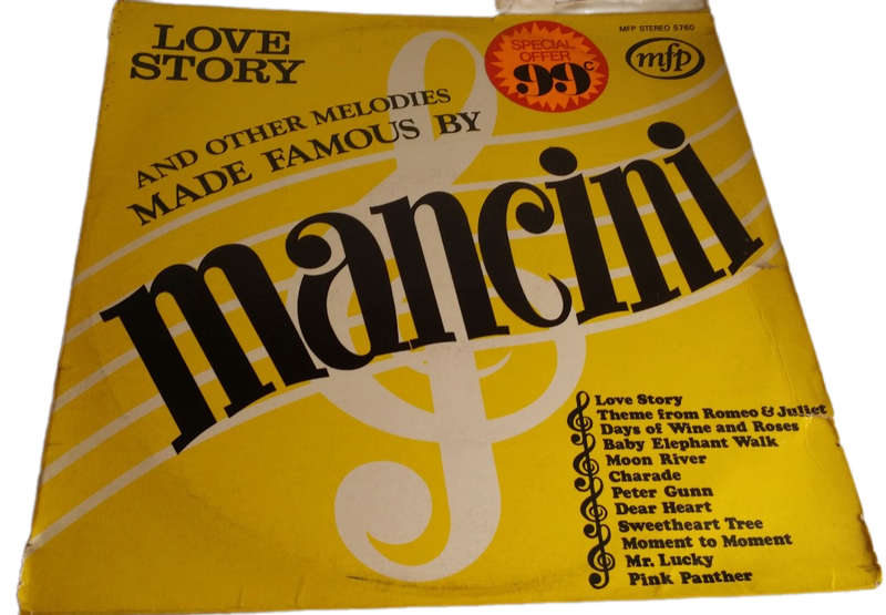 LP Vinyl Records - Love Story and other melodies made famous by Mancini