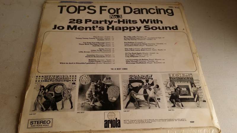 LP Vinyl Records -  Tops for Dancing