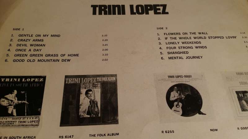 LP Vinyl Records - Trini Lopez Country