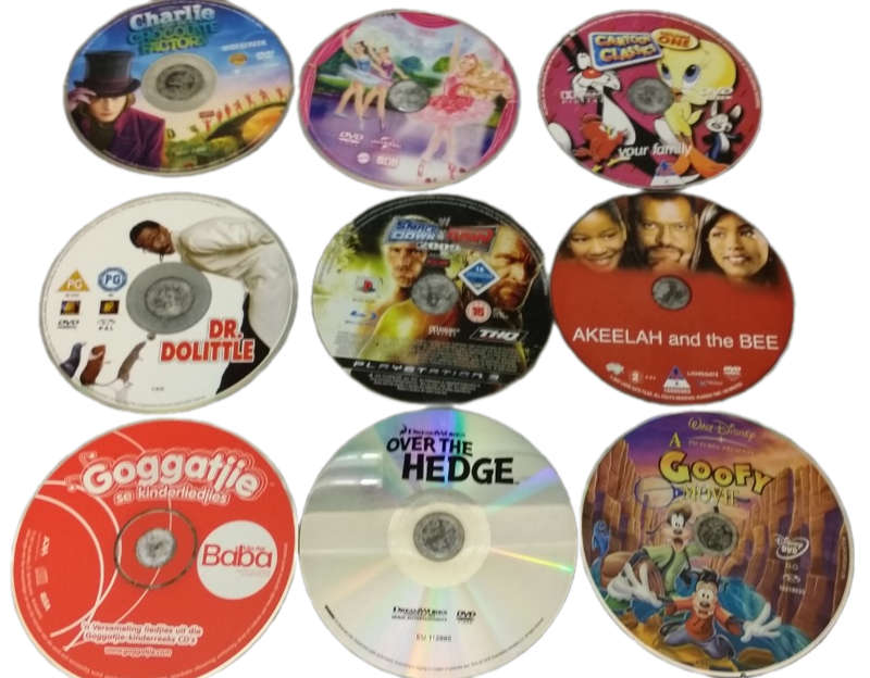 DVD movie  :  Nine Animation Movies and CD   -  no cover cases
