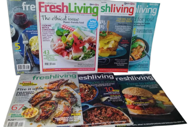 BOOKS -  seven Fresh Living magazines