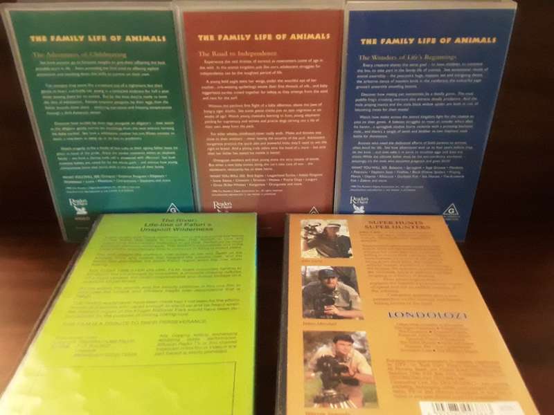 Five VHS Wildlife Tapes
