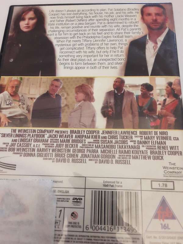 DVD Movie -  Silver Lings Playbook , excellent condition