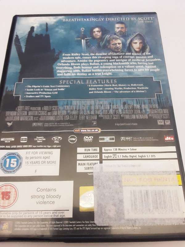 DVD Movie -  Kingdom of Heaven ,  excellent condition