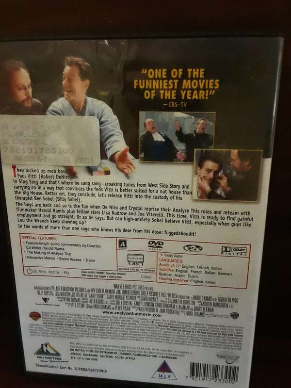 DVD Movie - Analyze That  , excellent condition