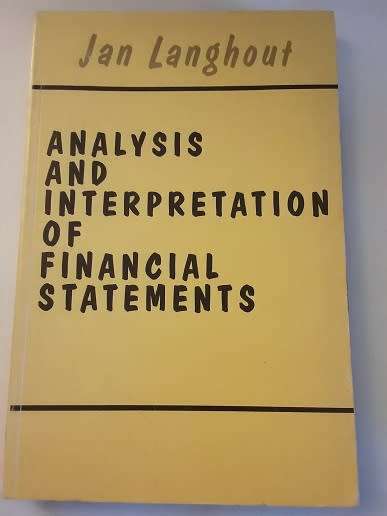 BOOKS - Analysis and Interpretation of Financial Statements