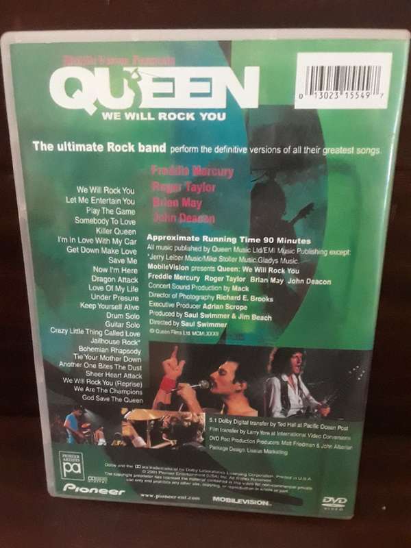 DVD music  - Queen , we will rock you , good condition