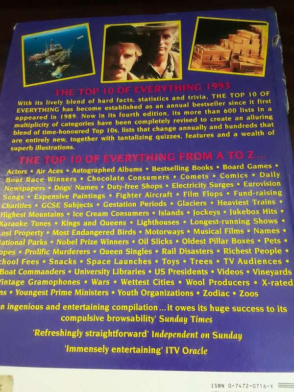 Books -  The Top 10 of Everything 1993