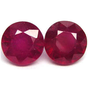 Crazy!! Stunning 3.42ct Pinkish Red Ruby pair. Spectacular!