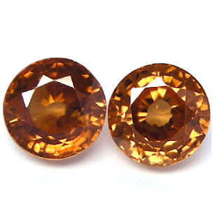Crazy!! Stunning 3.92ct Imperial Brown Zircon pair!