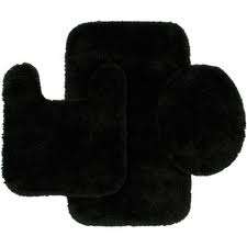 3 Piece Bathroom mat set (Black)
