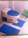 3 Piece Bathroom mat set (Blue)