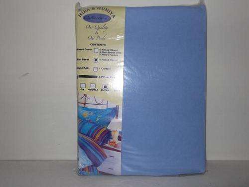 4 PIECE BED LINEN SET - Queen (Blue)