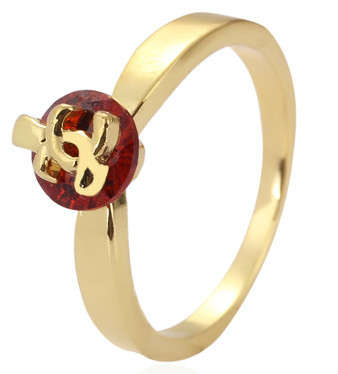 9ct Solid Gold Filled, 2ct Ruby Ring, Size 8