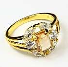 18ct Gold, Light Pink & White with Cubic Zirconia stones Ring size 7