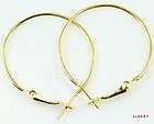 9ct GP Hoop Earrings 35mm x 1mm