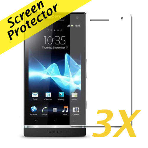 3x Clear LCD Screen Protector For Sony Ericsson Xperia S LT26i