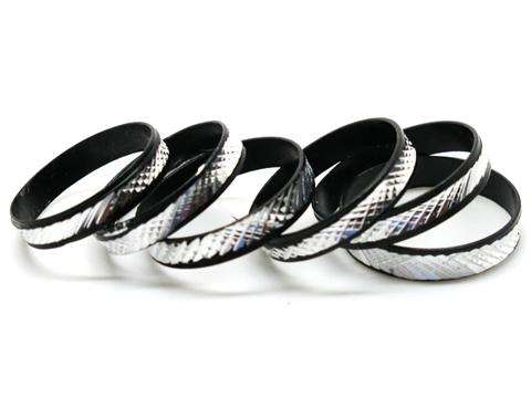 20 x Black Aluminum Rings- Size 7 & 9