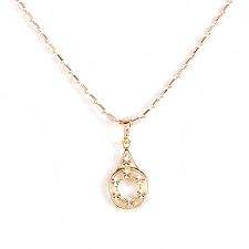 Beautiful! 9ct GF Circle Ladies Pendant (NOT Gold Plated)