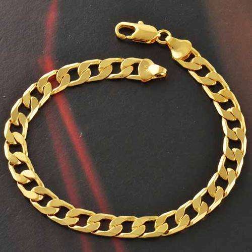 STUNNING! 9ct Solid Gold Filled Bracelet - 6mm x 195mm (NOT Gold Plated)