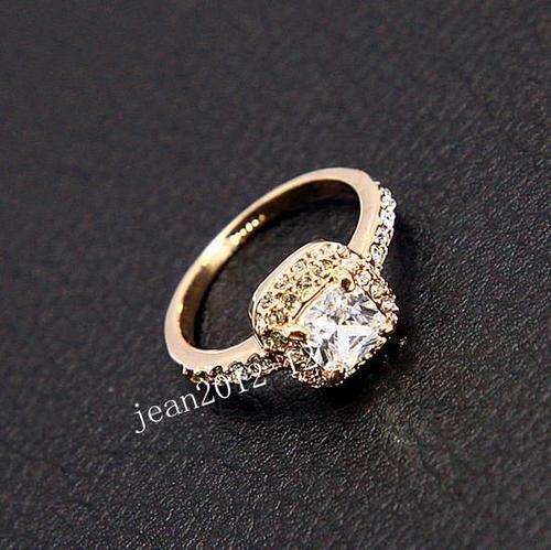 BEAUTIFUL! 9ct Solid Rose Gold Filled With Cubic Zirconia Stones Ring - Size 7.5 (Not Gold Plated)