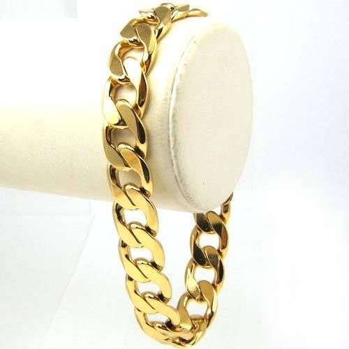 9ct Gold Filled Bracelet - 8mm x 210mm (NOT Fusion Or Plated)!