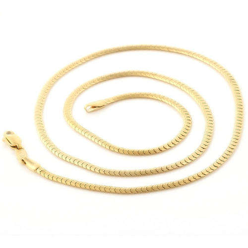 9ct Gold Filled Unisex Snake Chain / Necklace - 500mm x 3mm (Not Gold Plated)