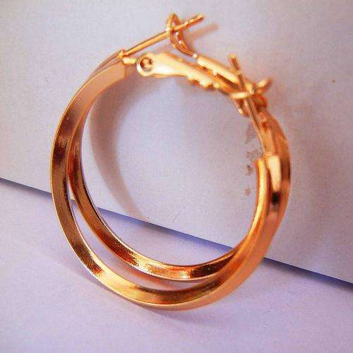 ELEGANT! 9ct Gold Filled Hoop Earrings 30mm x 2mm (NOT Fusion Or Plated)!