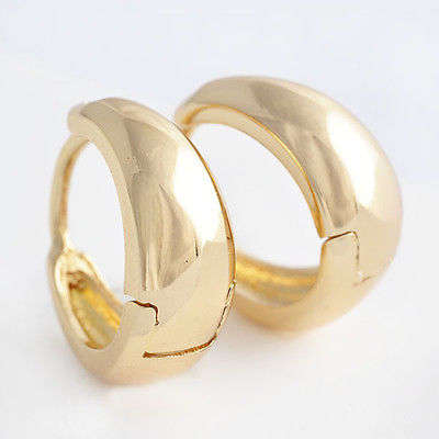 BEAUTIFUL! 9ct Gold Filled Hoop Earrings 10mm x 6mm (NOT Fusion Or Plated)