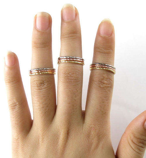NICE! 9 Piece Stack Above Knuckle Rings