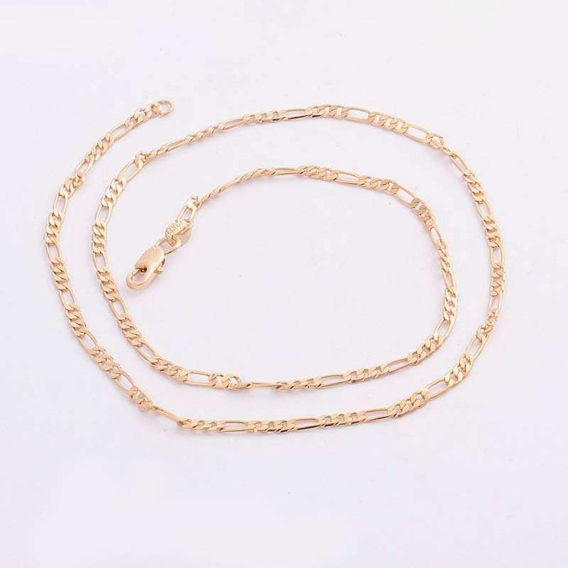ELEGANT! 18ct Gold Filled Figaro Chain 3mm x 420mm (NOT Fusion Or Plated)!