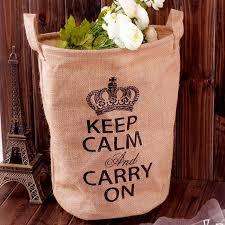 'Keep calm' MODERN Laundry/storage basket. PLEASE read listing. 5 on auction.