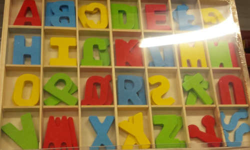 Wooden alphabet letter set. 2pieces of each letter. PLEASE read listing.
