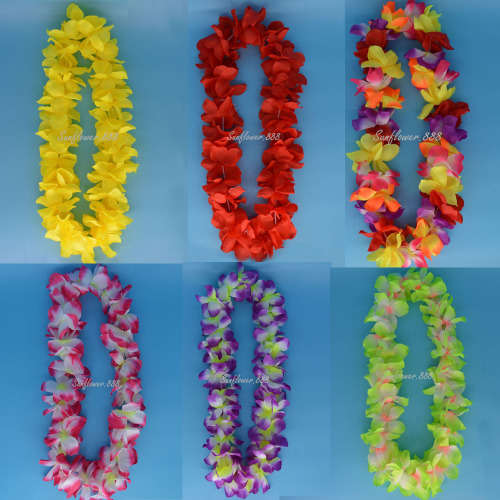 Hawaiian flower necklace! 5 UNITS PER BID!!! Please read listing!