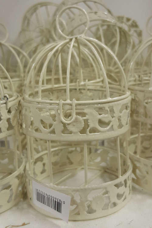 REDUCED TO CLEAR! White/Ivory Bird cage 11x6cm! 2 CAGES PER BID!!! View other clearance auctions!